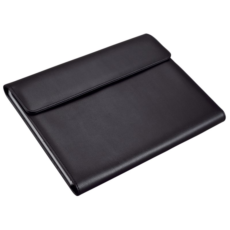 Alassio Vado folding folder A4, synthetic leather, black, 12 compartments